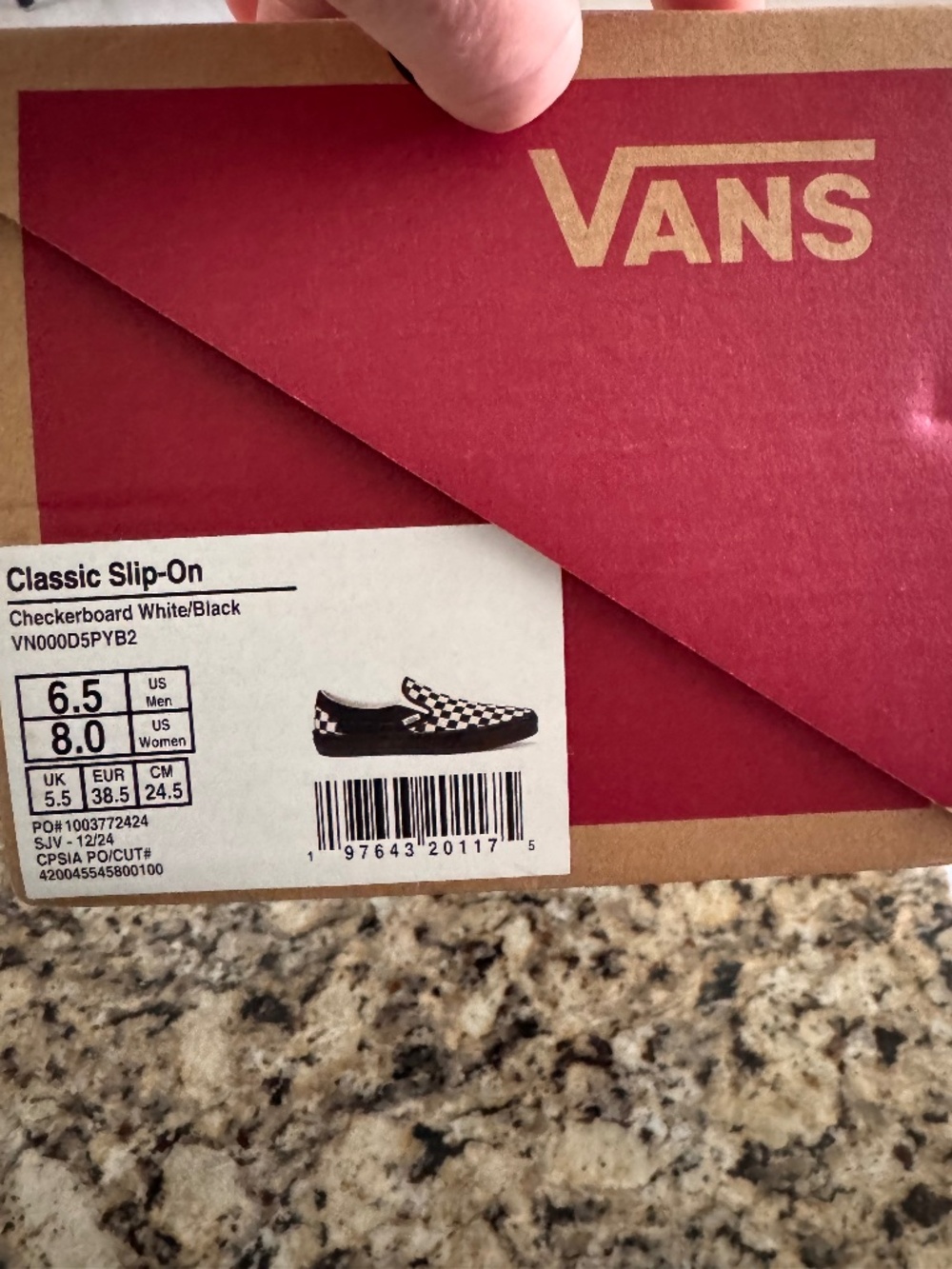Vans checker board shoes